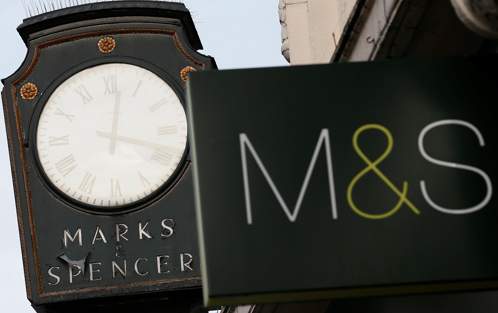 Marks & Spencer signs are seen outside outside a store in London January 8, 2014. u00e2u20acu201d Reuters pic