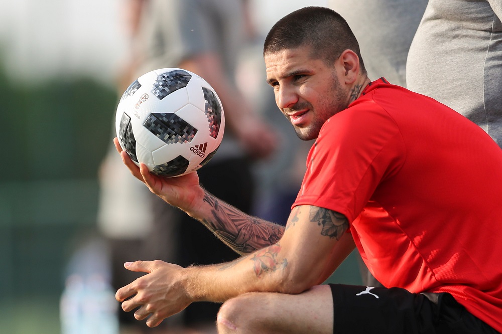 Serbiau00e2u20acu2122s Aleksandar Mitrovic during training at Belgrade May 28, 2018. u00e2u20acu201d Reuters pic 