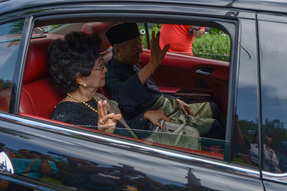 Tun Dr Mahathir Mohamad who will be sworn in as 7th Malaysia's Prime Minister arrives at the National Palace on May 10, 2018.nPicture by Mukhriz Hazim