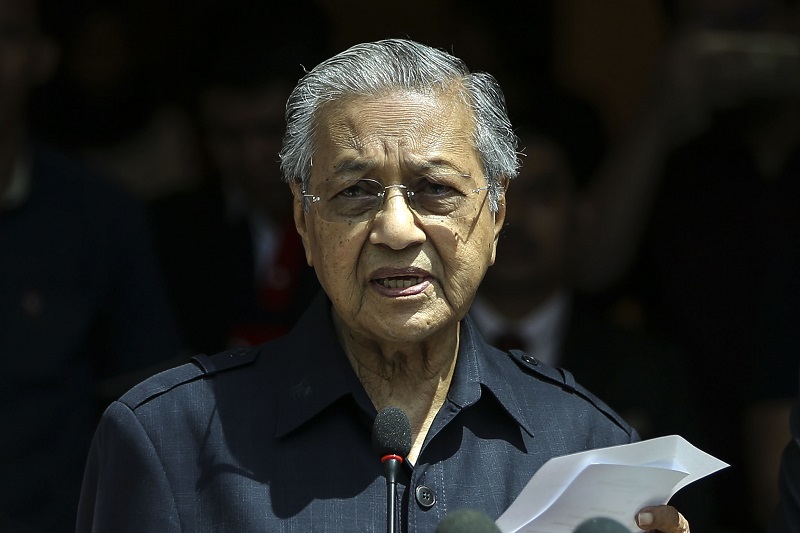 Prime Minister Tun Dr Mahathir Mohamad speaks during a news conference in Kuala Lumpur May 11, 2018. u00e2u20acu201d Picture by Azneal Ishak 