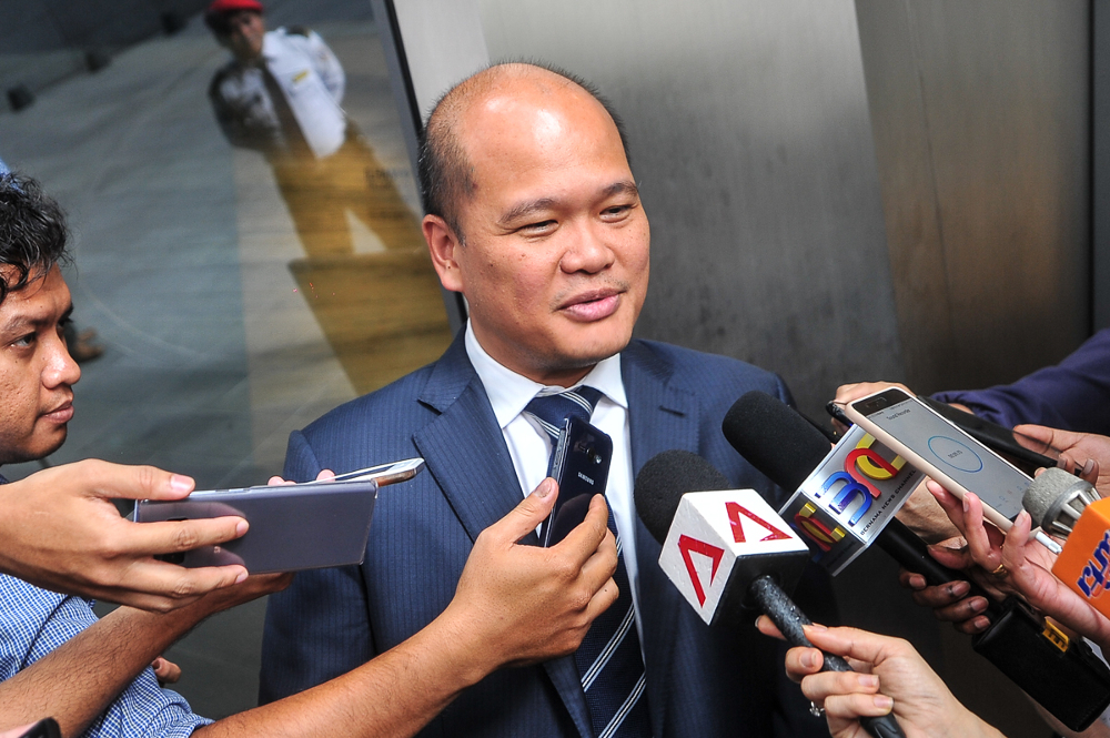 EPF chief executive officer Datuk Shahril Ridza Ridzuan speaks to media after meeting the Councils of Elders at Ilham Tower in Kuala Lumpur May 17, 2018. u00e2u20acu201d Picture by Shafwan Zaidon