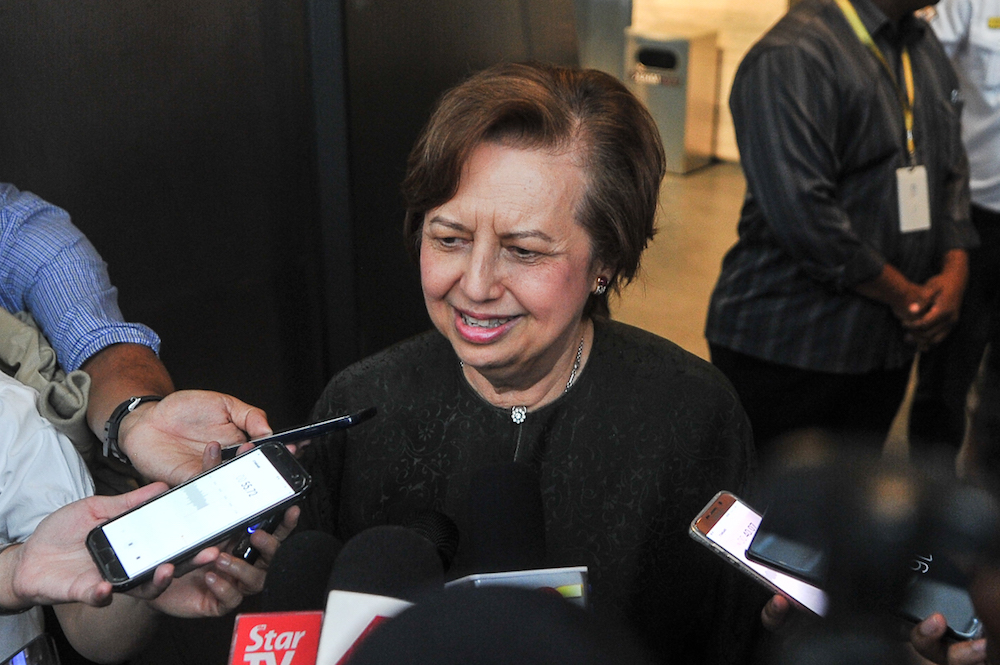 Council of Eminent Persons member Tan Sri Zeti Akhtar Aziz speaks to the media at Ilham Tower in Kuala Lumpur May 17, 2018. u00e2u20acu201d Picture by Shafwan Zaidon