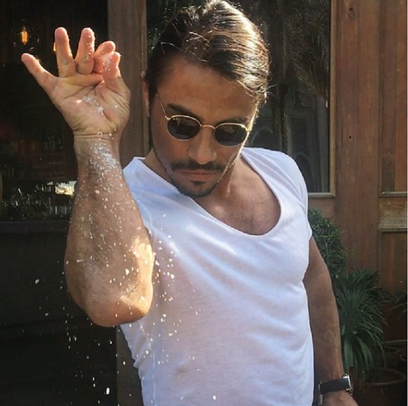 Chef Nusret Gokce accumulated millions of Instagram followers u00e2u20acu201d and the nickname Salt Bae u00e2u20acu201d for his theatrical method of seasoning steaks. u00e2u20acu201d Picture via Instagram/nusr_et
