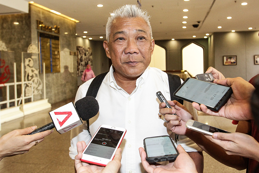 Datuk Seri Bung Moktar Radin speaks to reporters at PWTC in Kuala Lumpur May 19, 2018. u00e2u20acu201d Picture by Miera Zulyana
