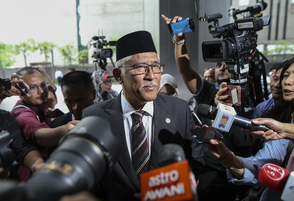 Former Malaysian Anti-Corruption Commission chief commissioner Tan Sri Abu Kassim Mohamed arrives at Ilham Tower in Kuala Lumpur May 21, 2018. u00e2u20acu201d Picture by Azneal Ishak