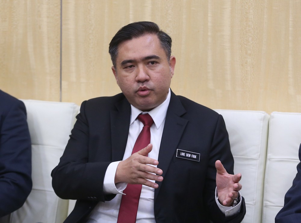 Transport Minister Anthony Loke holds a press conference in Putrajaya May 23, 2018. u00e2u20acu201d Picture by Razak Ghazali