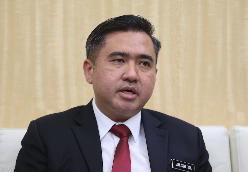 Transport Minister Anthony Loke holds a press conference in Putrajaya May 23, 2018. u00e2u20acu201d Picture by Razak Ghazali