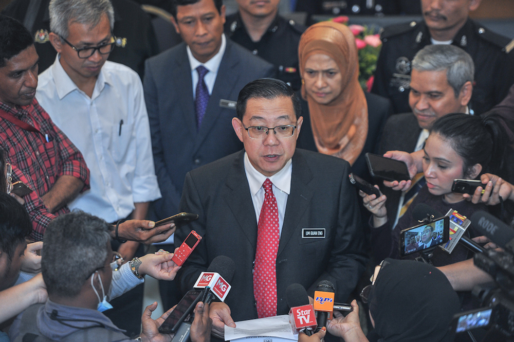 Finance Minister Lim Guan Eng speaks to the media in Putrajaya May 23, 2018. u00e2u20acu201d Picture by Shafwan Zaidon