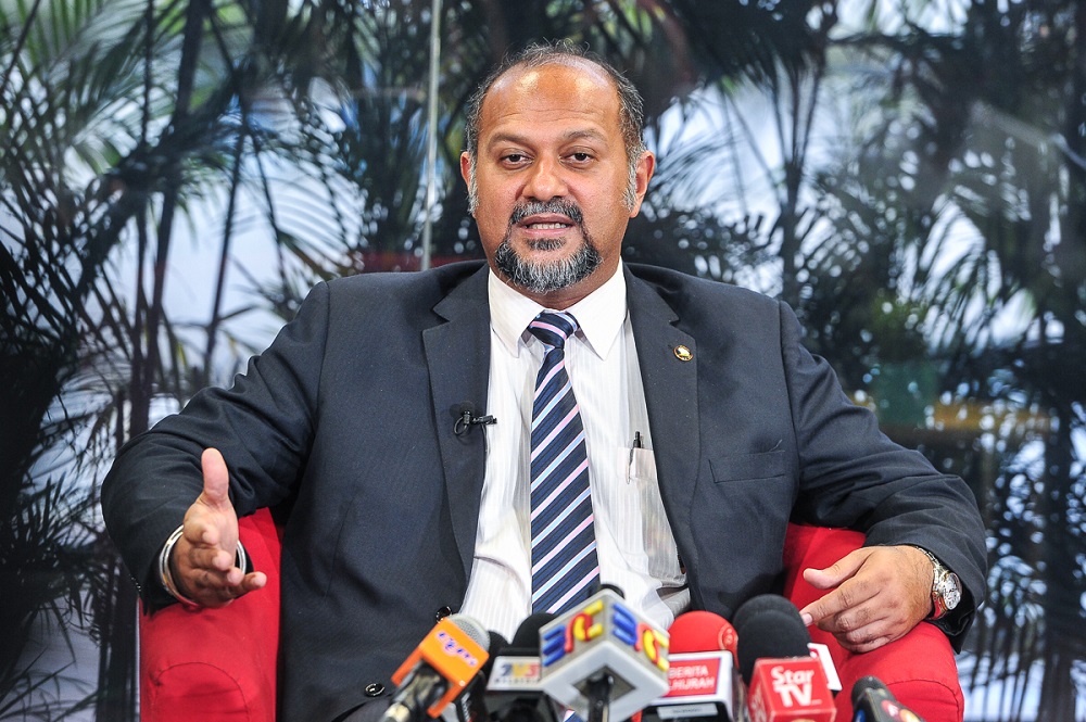 Communications and Multimedia Minister Gobind Singh Deo speaks during a press conference at Wisma Bernama in Kuala Lumpur May 28, 2018. u00e2u20acu201d Picture by Shafwan Zaidon
