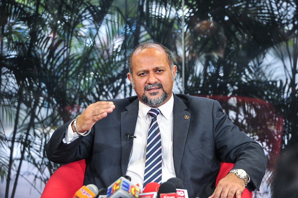 Communications and Multimedia Minister Gobind Singh Deo speaks during a press conference at Wisma Bernama in Kuala Lumpur May 28, 2018. u00e2u20acu201d Picture by Shafwan Zaidon