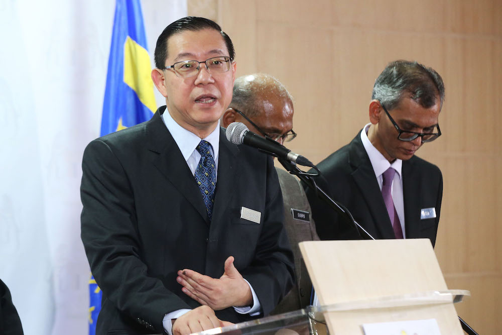 Finance Minister Lim Guan Eng speaks during a press conference at the Ministry of Finance in Putrajaya May 31, 2018. u00e2u20acu201d Picture by Azinuddin Ghazali 