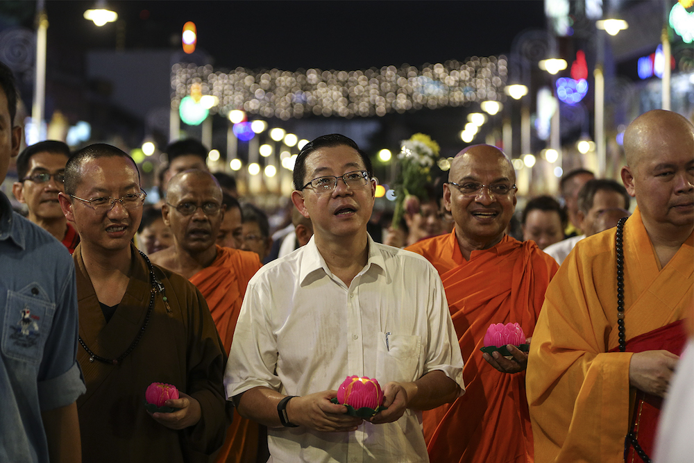 Finance Minister Lim Guan Eng attends the Wesak Day celebrations in Brickfields May 29, 2018. u00e2u20acu201d Picture by Azneal Ishak