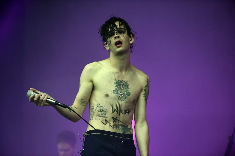Matthew Healy of English rock band The 1975 performs on the Main Stage on the third day of the TRNSMT music Festival on Glasgow Green, in Glasgow July 9, 2017. u00e2u20acu201d AFP pic
