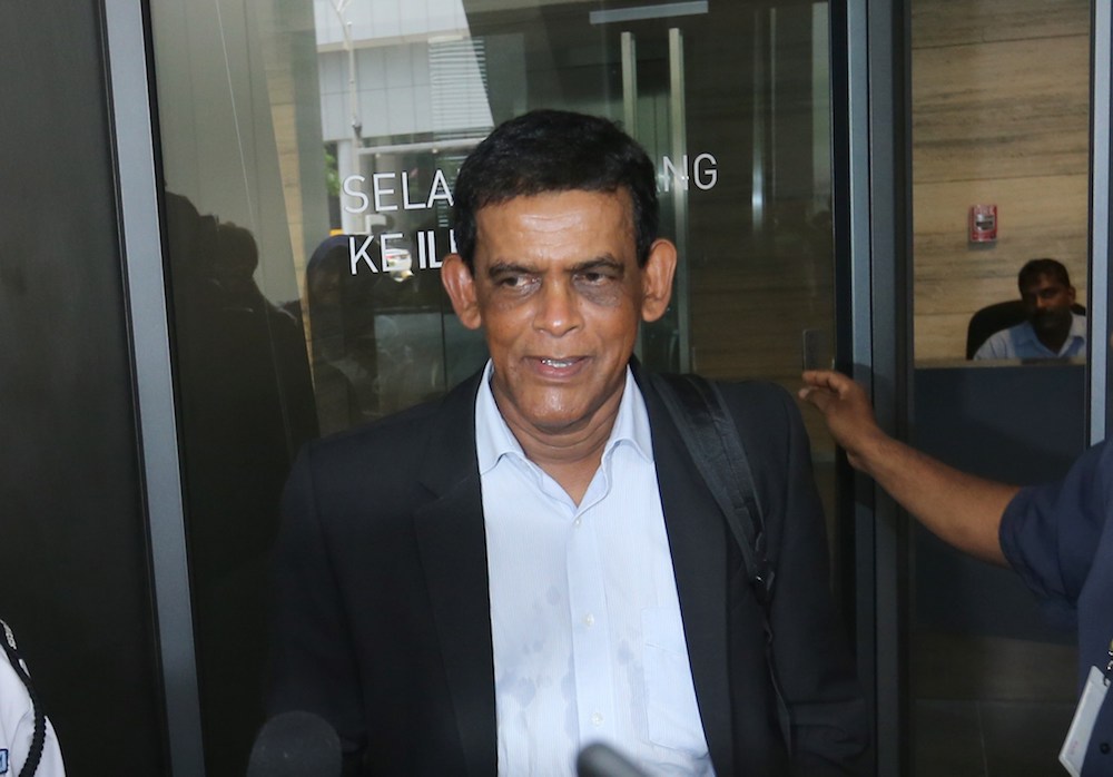 Karyawan president Datuk Freddy Fernandez speaks to the media after a meeting with the Council of Eminent Persons at Ilham Tower, May 30, 2018. u00e2u20acu201d Picture by Razak Ghazali