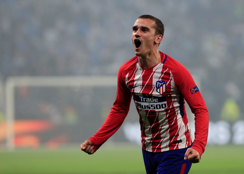 Atletico Madrid's Antoine Griezmann celebrates winning the Europa League  during the Olympique de Marseille vs Atletico Madrid match at Groupama Stadium, Lyon, May 16, 2018. u00e2u20acu201d Reuters pic