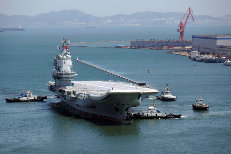 Chinau00e2u20acu2122s first domestically developed aircraft carrier is seen at a port in Dalian after completing its first sea trials, in Liaoning province, China May 18, 2018. u00e2u20acu201dReuters pic