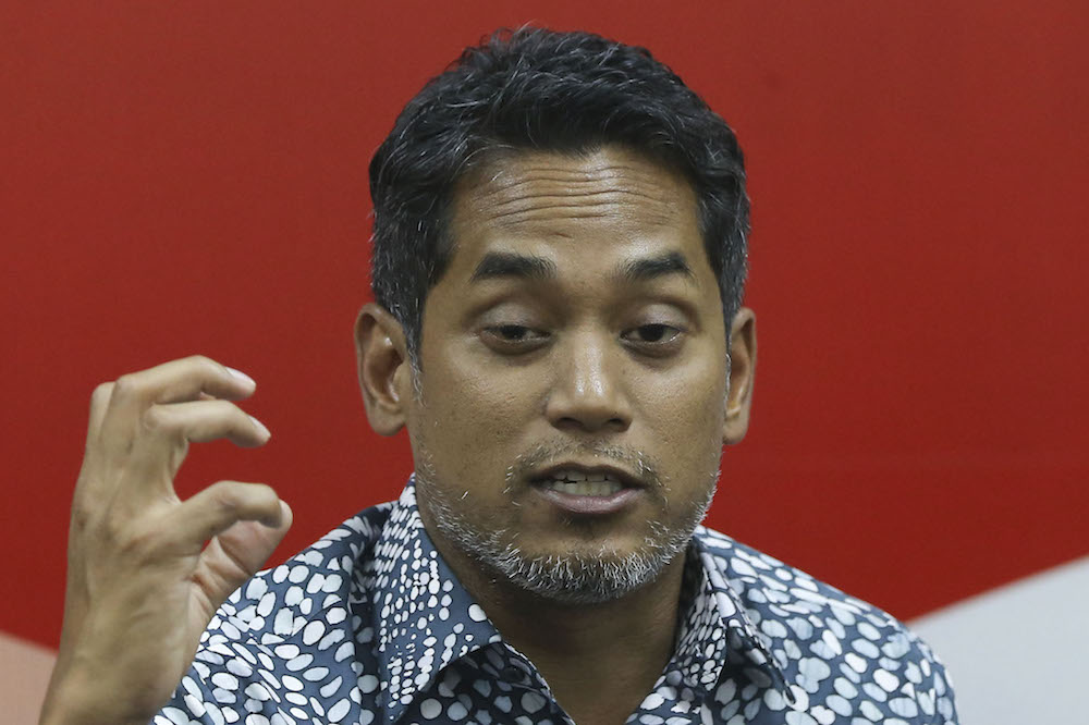Khairy Jamaluddin gives a press conference at Menara Dato Onn in Kuala Lumpur May 14, 2018. u00e2u20acu201d Picture by Azneal Ishak