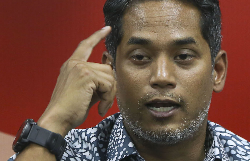 Khairy Jamaluddin gives a press conference at Menara Dato Onn in Kuala Lumpur May 14, 2018. u00e2u20acu201d Picture by Azneal Ishak