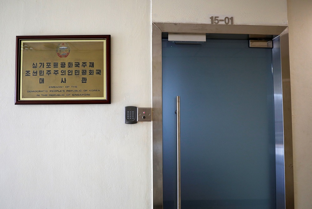 A view of the entrance of the North Korean embassy in Singapore May 24, 2018. u00e2u20acu201d Reuters pic