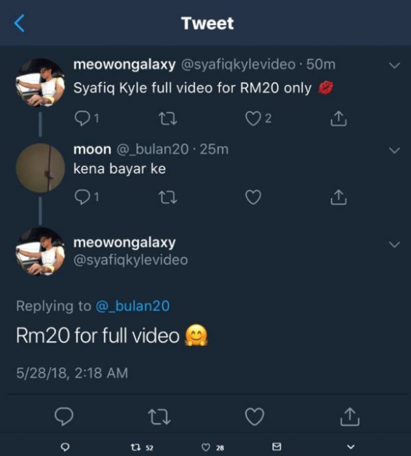 Bold Malaysians resorted to making quick money through Twitter. 