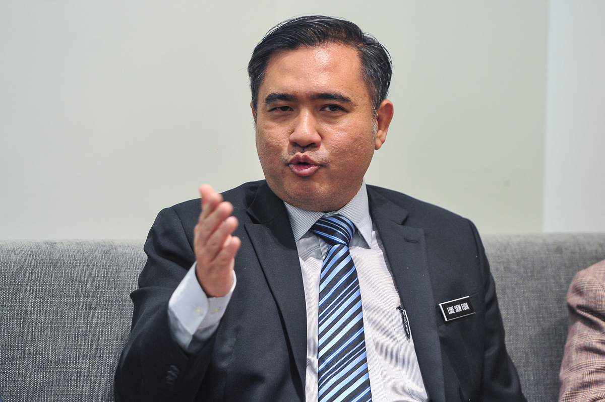 Transport minister Anthony Loke speaks during a press conference at the Malaysian Aviation Commission (Mavcom) in Menara 1 Sentrum, Kuala Lumpur, May 28, 2018. u00e2u20acu201d Picture by Shafwan Zaidon