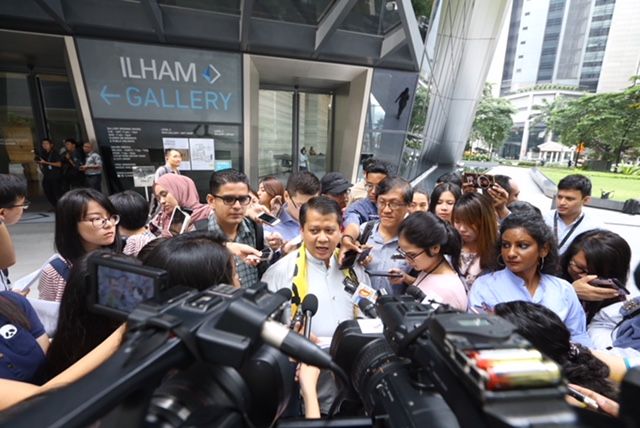 Bersih chairman Shahrul Aman Mohd Saari speaks to reporters in front of the Ilham Tower, Kuala Lumpur May 23, 2018 . u00e2u20acu201d Picture by Zuraneeza Zulkifli