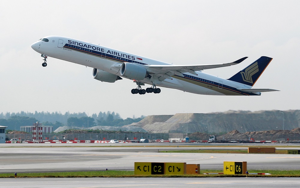 A Singapore Airlines Airbus A350-900 plane takes off at Changi Airport in Singapore March 28, 2018. u00e2u20acu201d Reuters pic
