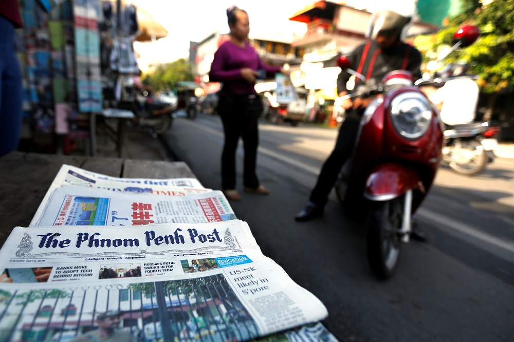 The 'Phnom Penh Post' newspaper on sale is pictured in Phnom Penh, Cambodia, May 8, 2018. u00e2u20acu201d Reuters picn