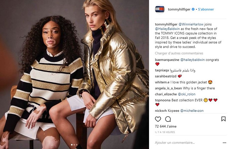 Tommy Hilfiger has signed up Winnie Harlow and Hailey Baldwin as new global brand ambassadors. u00e2u20acu201d AFP pic