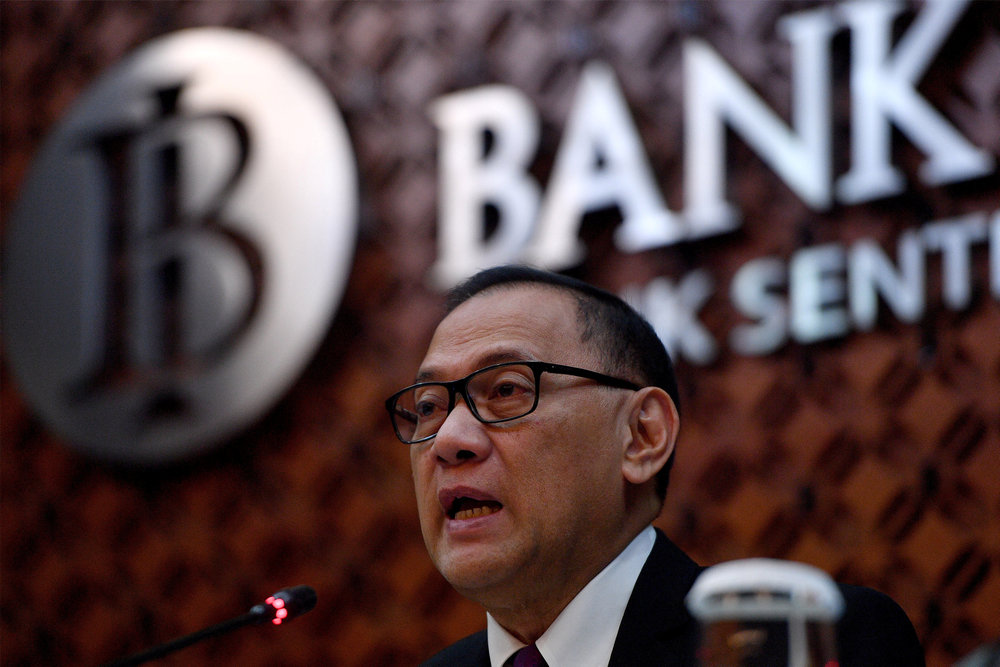 Bank Indonesia governor Agus Martowardojo speaks during a briefing at the bank's headquarters in Jakarta, May 17, 2018 in this picture taken by Antara Foto. u00e2u20acu201d Reuters pic
