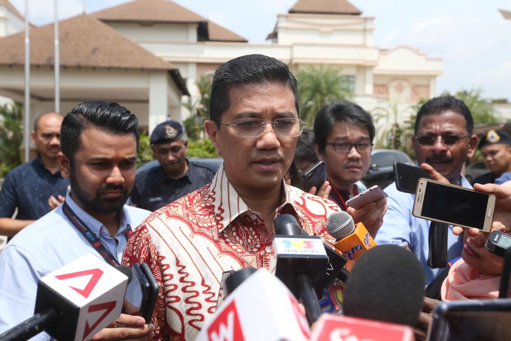 Azmin speaks to reporters after meeting Prime Minister Tun Dr Mahathir Mohamad in Putrajaya May 19, 2018. u00e2u20acu201d Picture by Azinuddin Ghazali