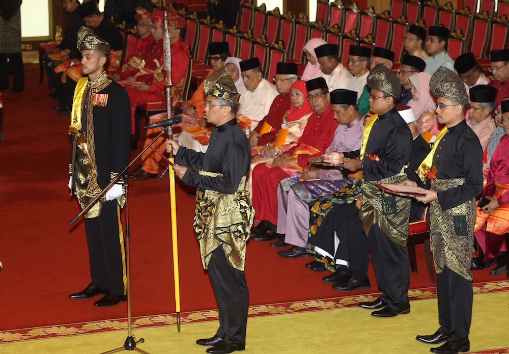 Datuk Seri Azmin Ali is sworn in as Selangor mentri besar in Shah Alam May 11, 2018. u00e2u20acu201d Picture by Zuraneeza Zulkifli