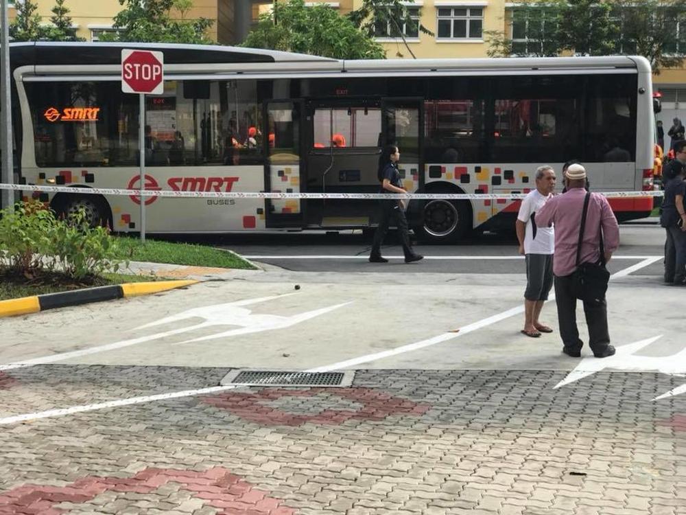 A seven-year-old boy has died after being struck by an SMRT bus along Choa Chu Kang Avenue 5 May 24, 2018, TODAY understands. u00e2u20acu201d Picture courtesy of Facebook/Charlie Lim via TODAY