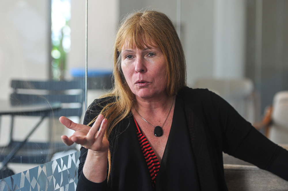 Sarawak Report editor Clare Rewcastle-Brown speaks during an interview at Amcorp Mall, Petaling Jaya May 21, 2018. u00e2u20acu201d Picture by Shafwan Zaidon