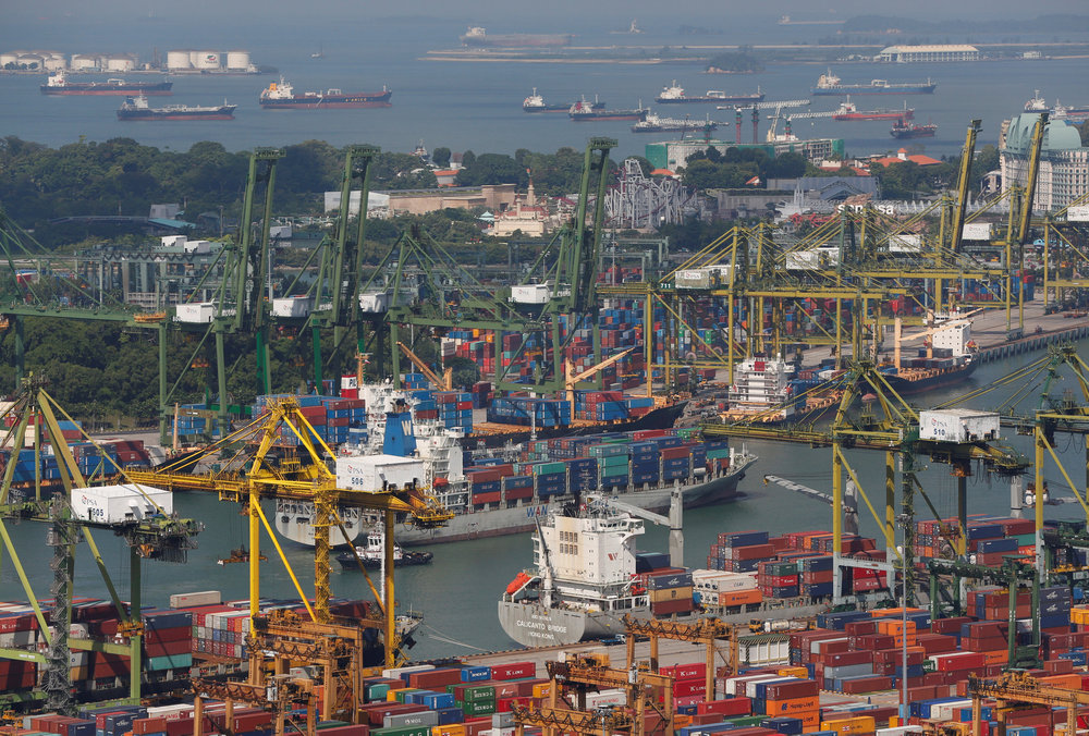 A container ship arrives in a port in Singapore June 28, 2017. u00e2u20acu201d Reuters pic