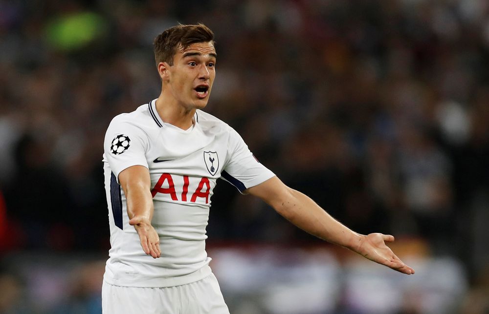 Tottenhamu00e2u20acu2122s Harry Winks during the clubu00e2u20acu2122s Champion League tie vs Real Madrid at Wembley Stadium, London, Britain, November 1, 2017. u00e2u20acu201d Reuters pic
