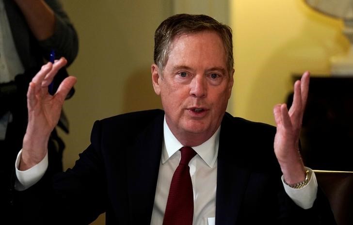 US Trade Representative Robert Lighthizer speaks during a meeting at the White House in Washington April 12, 2018. u00e2u20acu201d Reuters pic
