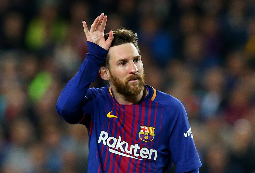 Barcelona's Lionel Messi during the La Liga match with Real Madrid at Camp Nou May 6, 2018. u00e2u20acu201d Reuters pic