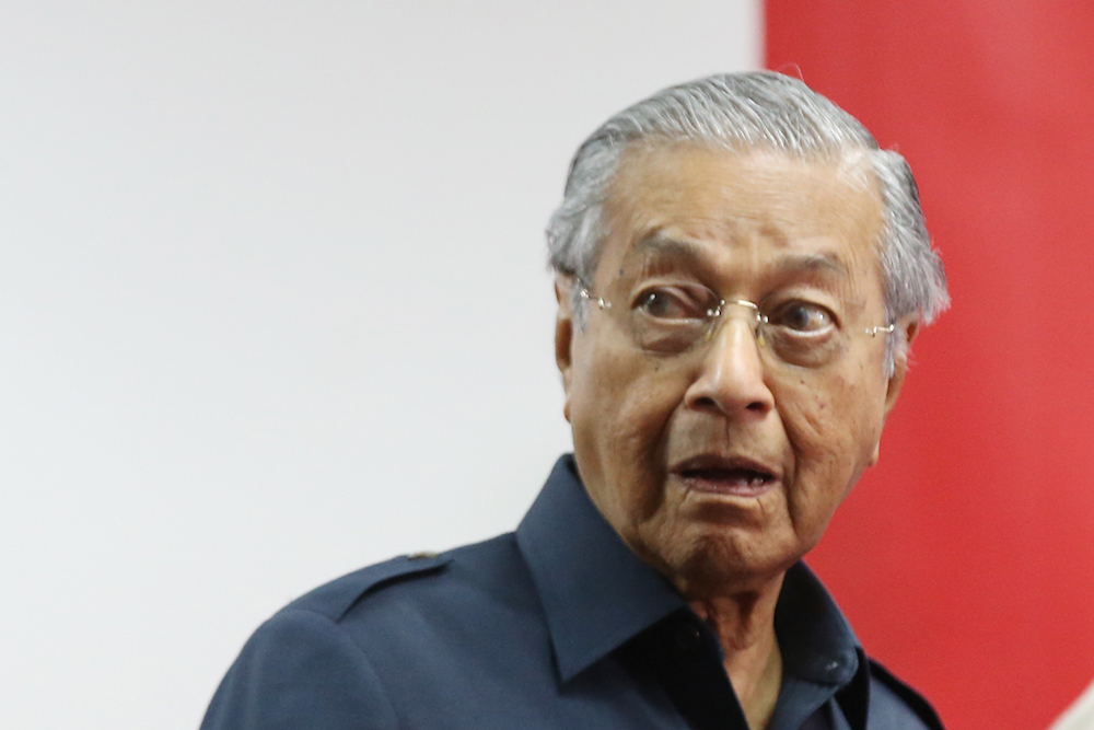 Newly elected Prime Minister Tun Dr Mahathir Mohamad attends a news conference in Menara Yayasan Selangor May 12, 2018. u00e2u20acu201d Picture by Azinuddin Ghazali