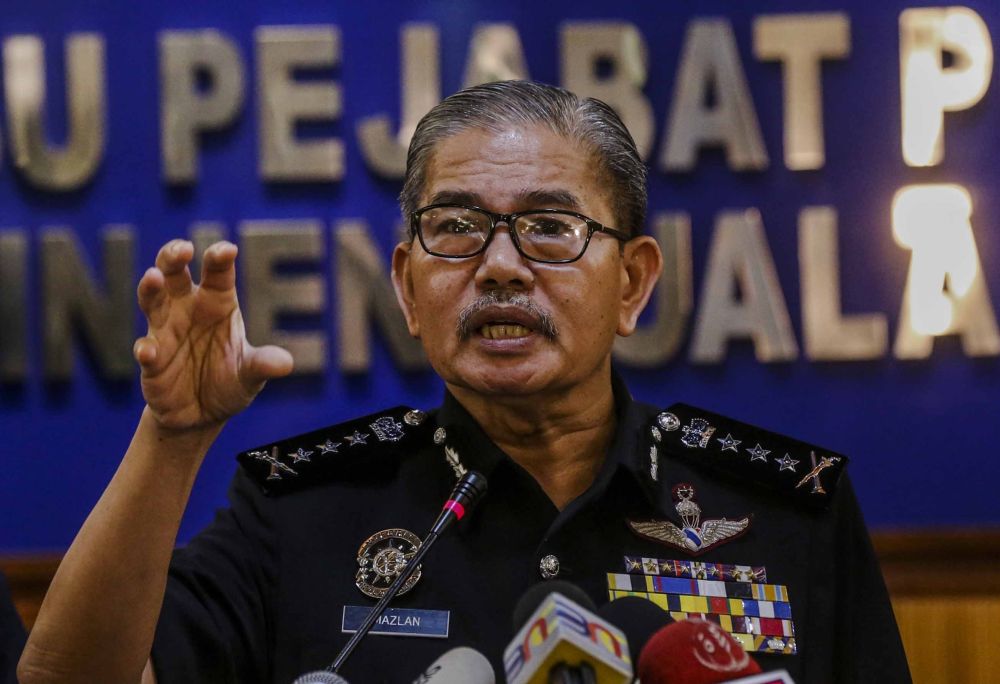 Kuala Lumpur police chief Datuk Seri Mazlan Lazim speaks during a press conference in Kuala Lumpur May 20 , 2018. u00e2u20acu2022 Picture by Firdaus Latif  