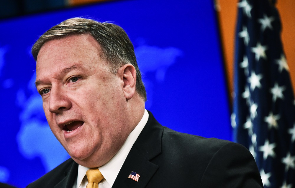 US Secretary of State Mike Pompeo speaks on the release of the 2017 Annual Report on International Religious Freedom on May 29, 2018. u00e2u20acu201d AFP pic