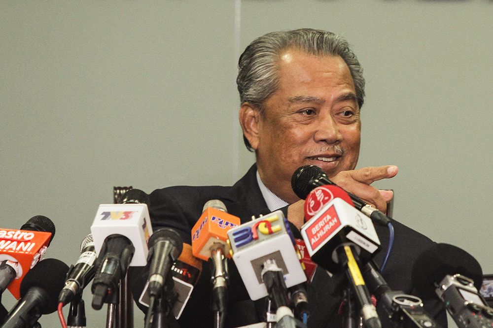 Tan Sri Muhyiddin Yassin speaks at the Department of Home Affairs in Putrajaya May 22, 2018. u00e2u20acu2022 Picture by Miera Zulyana