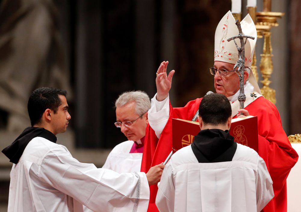 Pope Francis blesses at the end of a Mass of Pentecost at Saint Peter's Basilica at the Vatican, May 20, 2018. u00e2u20acu201d Reuters pic