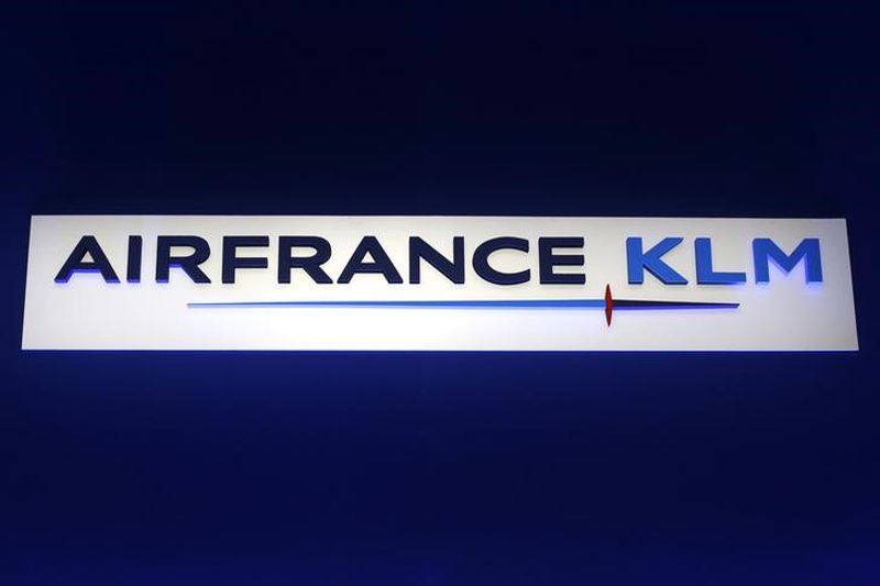 The logo of Air France-KLM is seen during the companyu00e2u20acu2122s 2014 First-Half results presentation in Paris July 25, 2014. u00e2u20acu201d Reuters pic