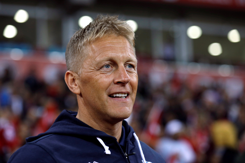 Iceland coach Heimir Hallgrimsson is seen during the 2018 World Cup qualification match between Turkey and Iceland at New Eskisehir Stadium, Eskisehir October 6, 2017. u00e2u20acu201d Reuters pic