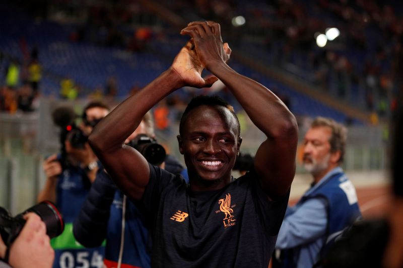 Liverpool's Sadio Mane celebrates after the match against AS Roma, May 3, 2018. u00e2u20acu2022 Reuters pic
