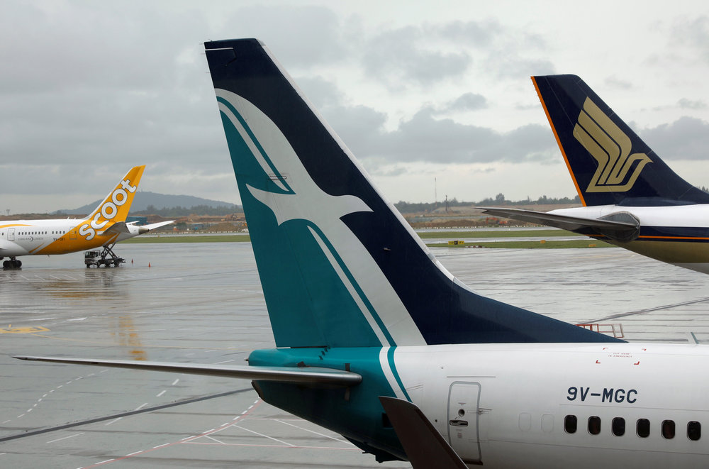 SilkAir, Singapore Airlines and Scoot planes sit on the tarmac at Changi Airport in Singapore October 4, 2017. u00e2u20acu201d Reuters pic
