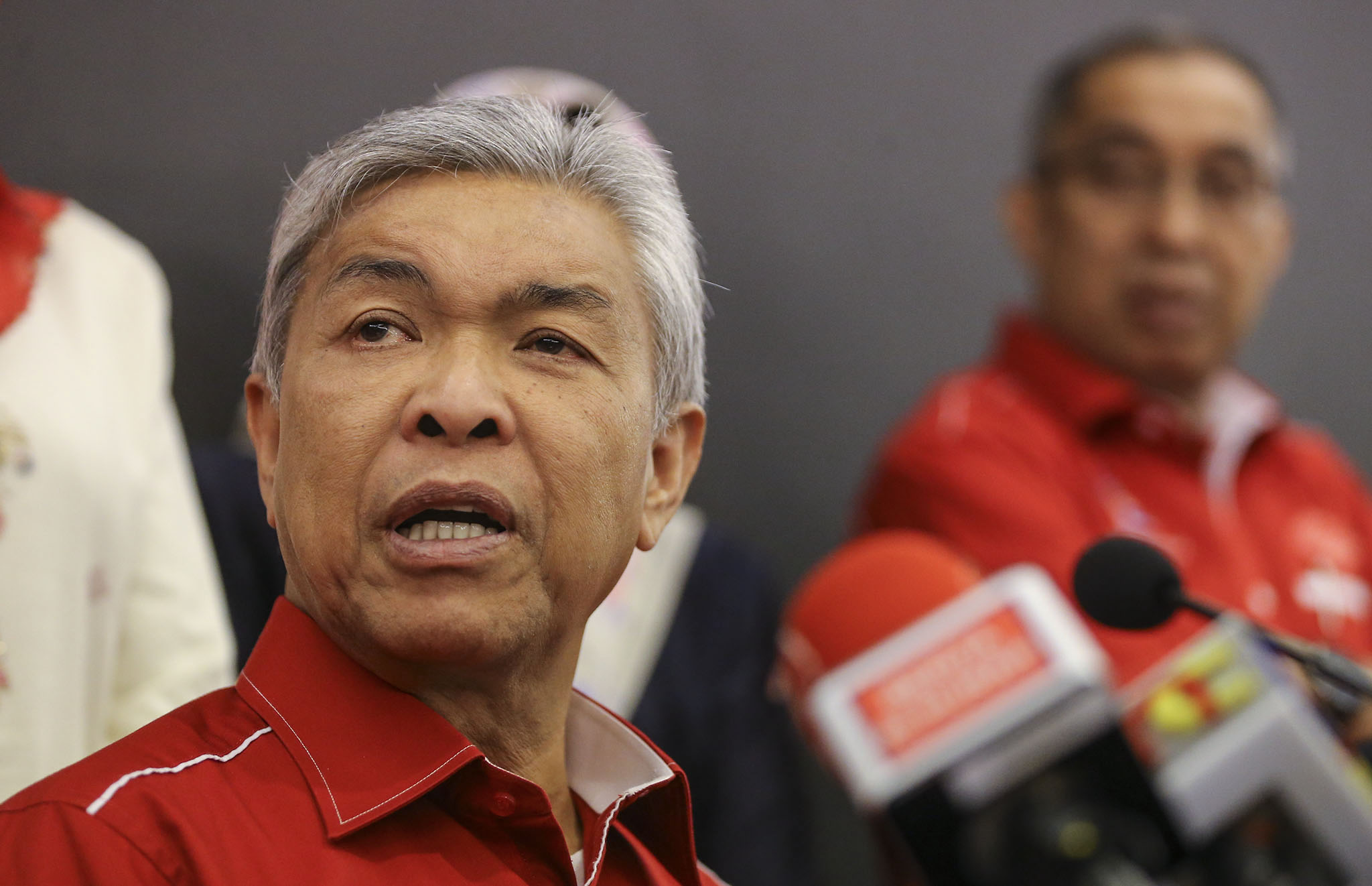 Datuk Seri Ahmad Zahid Hamidi gives a press conference at Menara Dato Onn in Kuala Lumpur May 14, 2018. u00e2u20acu201d Picture by Azneal Ishak