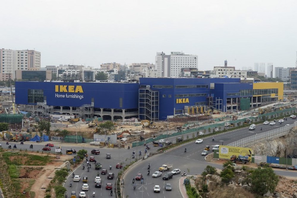 The under-construction site of an Ikea store is seen in Hyderabad June 22, 2018. u00e2u20acu201d AFP pic