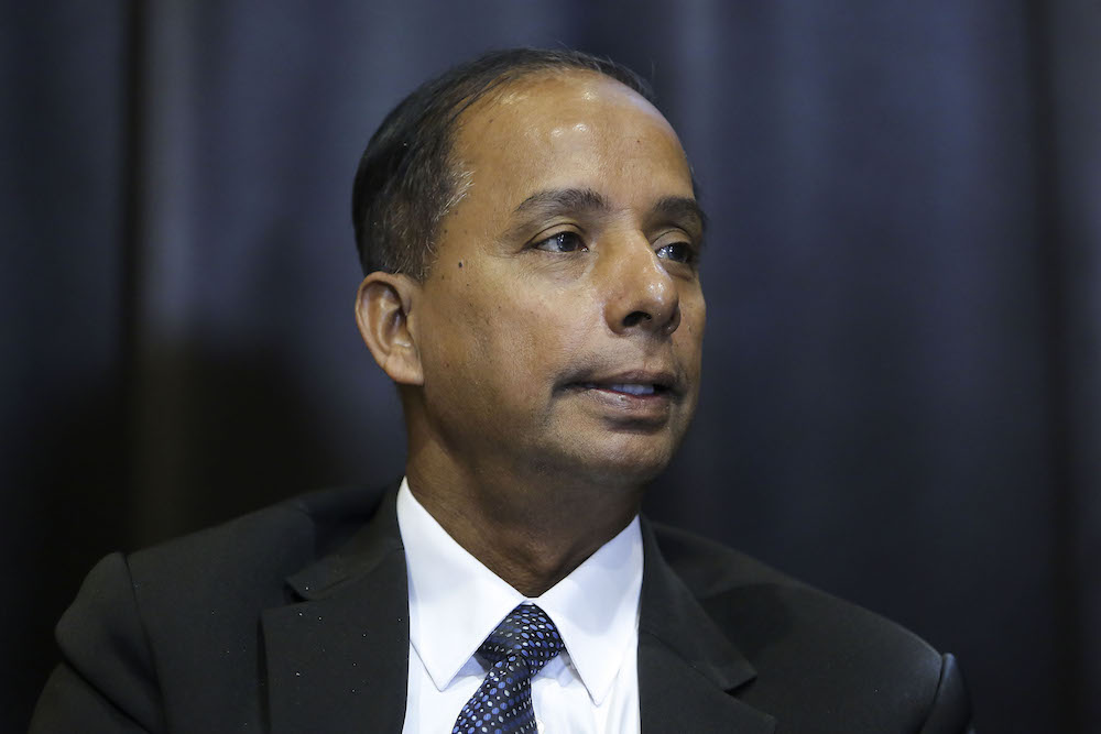 Human Resources Minister M. Kulasegaran speaks at a press conference after the HRDF townhall session at The Vertical, Kuala Lumpur June 7, 2018. u00e2u20acu201d Picture by Yusof Mat Isa
